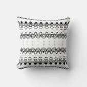 Coussin Décor moderne en rayures noir et blanc (Recto)