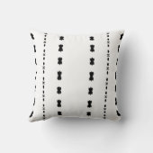 Coussin Décor moderne en rayures noir et blanc (Verso)