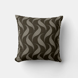 Coussin Décor monochrome motif vintage et transparent ave