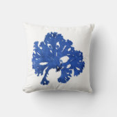 Coussin Décor nautique de l'art d'algue non 9 bleus (Recto)