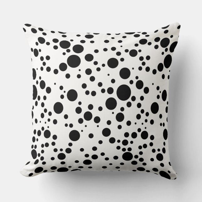 Coussin décor noir tacheté (Recto)