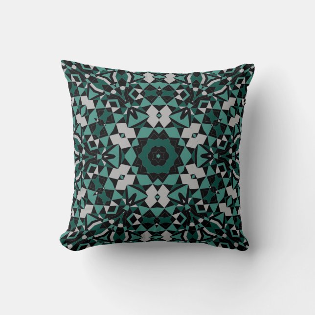 Coussin Décor noir vert gris sans parfum (Recto)