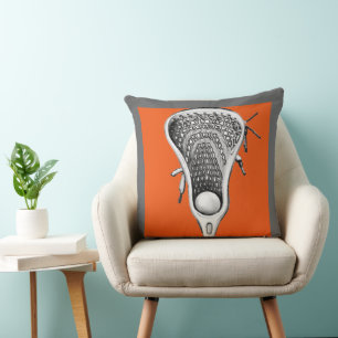 Coussin Décor orange crosse