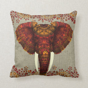 Coussin Décor Ornat décoré Elephant Design