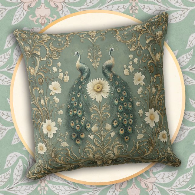 Coussin Décor Paon Fantaisiste (Créateur téléchargé)
