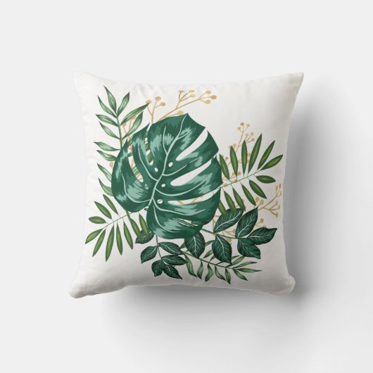 Coussin Décor tropical moderne de crèche de garçon (Verso)