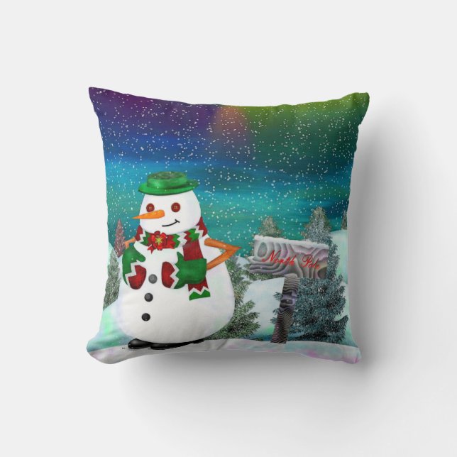 Coussin DÉCOR VIVANT Frosty Town Christmas (Recto)
