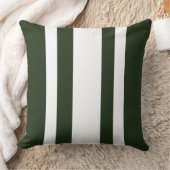 Coussin Décorateur à rayures vertes et blanches (Couverture)