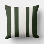 Coussin Décorateur à rayures vertes et blanches (Verso)
