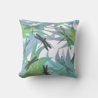 Coussin décorateur Abstrait de libellules colorées