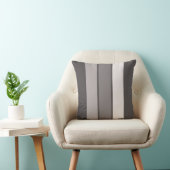 Coussin décoratif 16 "Warm Grey 3 Stripe (1 sur 3) (Chaise)