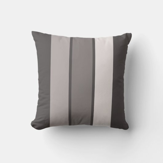 Coussin décoratif 16 "Warm Grey 3 Stripe (1 sur 3) (Recto)
