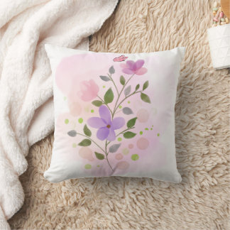 Coussin décoratif 16" x 16"Illustration douce à l'