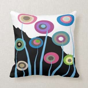 Coussin décoratif 2 de fleurs Artsy lunatiques