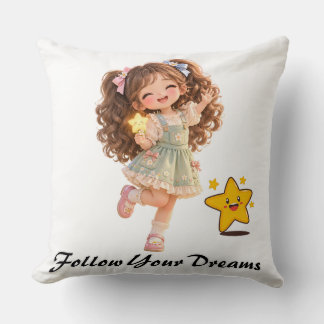 COUSSIN DÉCORATIF 3D ANIME MIGNON SUIVEZ VOS RÊVES