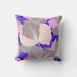 Coussin décoratif à coque en torchère violet