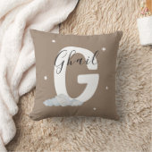 Coussin décoratif à monogramme personnalisé G init (Couverture)