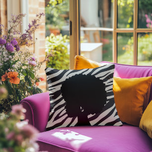 Coussin décoratif à motif animal afro-centré