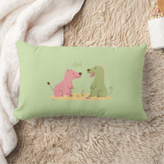 Coussin décoratif à motif animal coloré