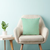 Coussin décoratif à motif chevron vert zigzag (Chaise)