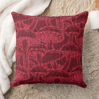 coussin décoratif à motif d'histoire de champignon
