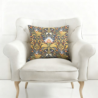 COUSSIN DÉCORATIF À MOTIF FLORAL BOHÈME VINTAGE