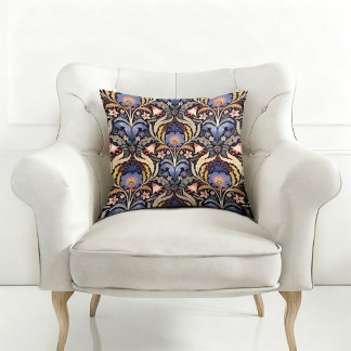 COUSSIN DÉCORATIF À MOTIF FLORAL BOHÈME VINTAGE