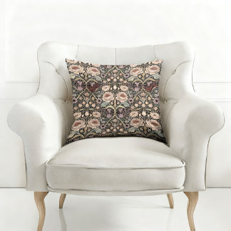 COUSSIN DÉCORATIF À MOTIF FLORAL BOHÈME VINTAGE