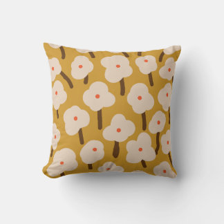 Coussin décoratif à motif floral vintage des année