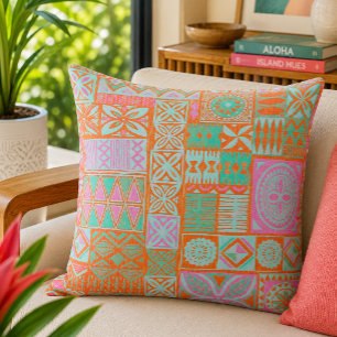 coussin décoratif à motif hawaïen