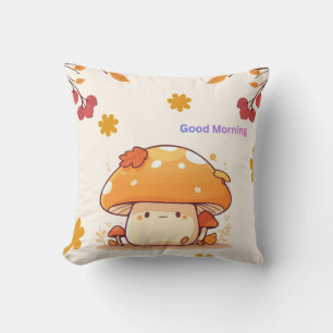 Coussin décoratif à motif joli champignon et Bonne