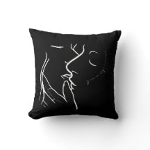 Coussin décoratif à motif minimaliste "Chuchotemen