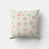 Coussin décoratif à pois pastel (Verso)