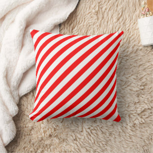 Coussin décoratif à rayures rouges - Ajouter une 2