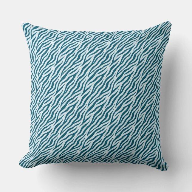 coussin décoratif à rayures zèbre vert (Recto)