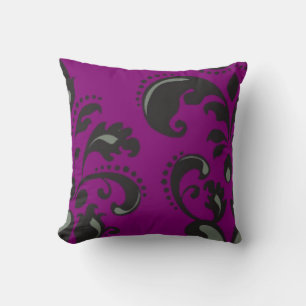 Coussin décoratif à spirale violette