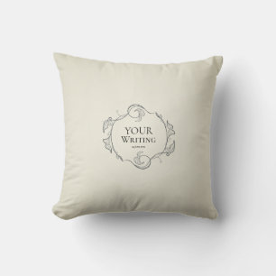 Coussin décoratif à texte personnalisé avec cadre