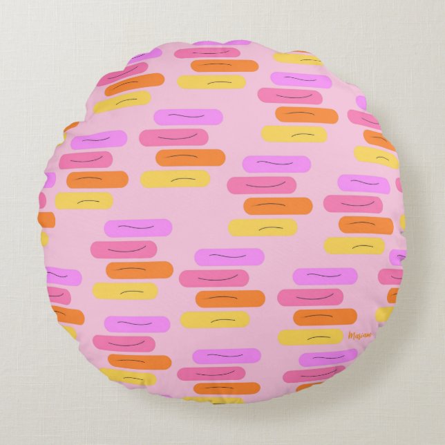Coussin décoratif abstrait coloré (Devant)