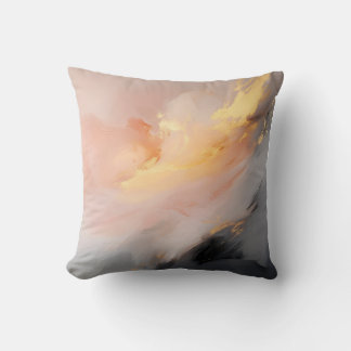 Coussin décoratif Abstrait rose et or doux