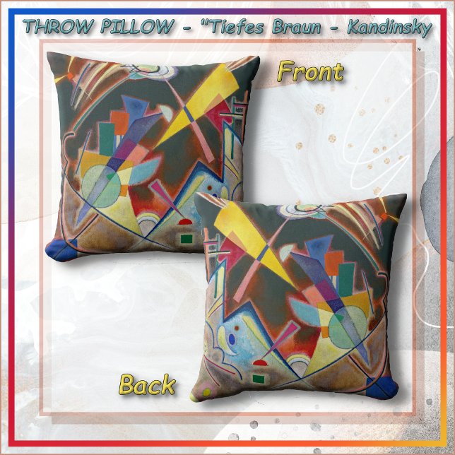 COUSSIN DÉCORATIF - Abstrait "Tiefes Braun" - Kand (Créateur téléchargé)
