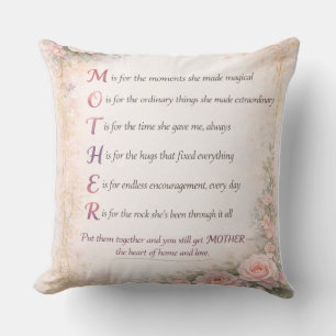 Coussin décoratif - Acronyme MAMAN Coussin décorat