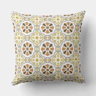 Coussin décoratif Alhambra orange moutarde
