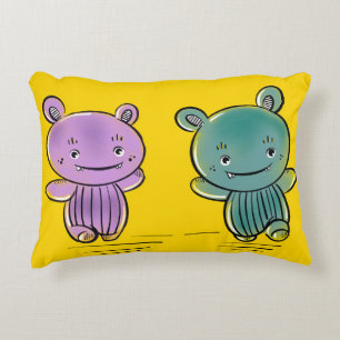Coussin Décoratif Amis Monstres Mignons