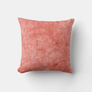 Coussin Décoratif Aquarelle Abstraite Rouge & Or Rose