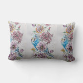 Coussin décoratif aquarelle oiseau bleu perruche e (Verso)