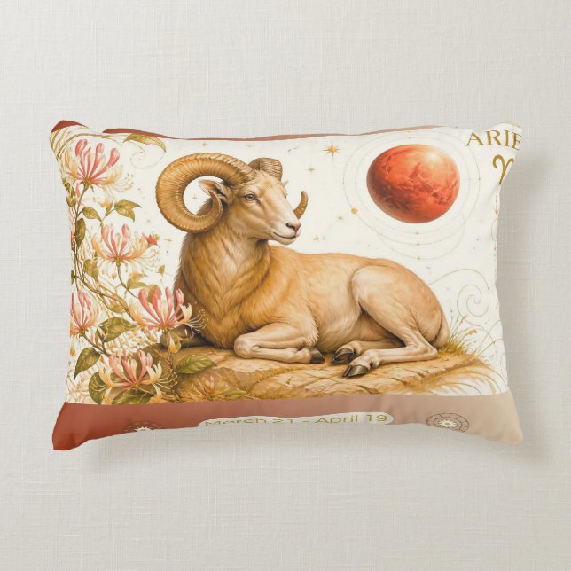 Coussin décoratif Art Nouveau Aries (Devant)