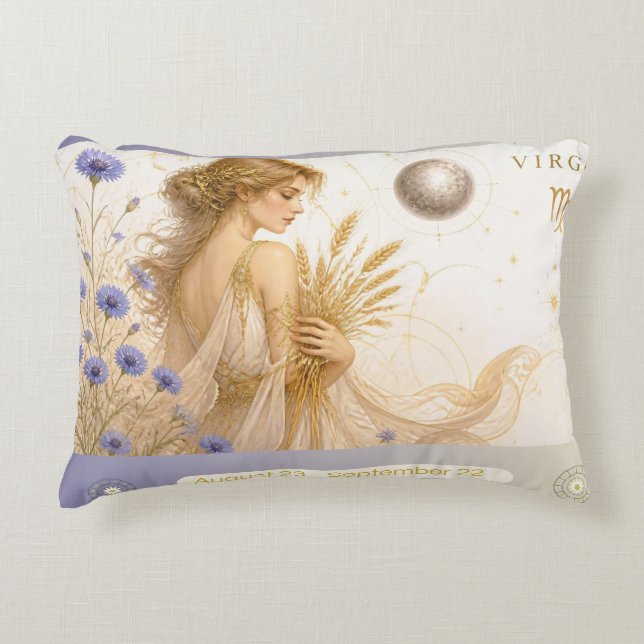Coussin décoratif Art Nouveau Vierge (Devant)