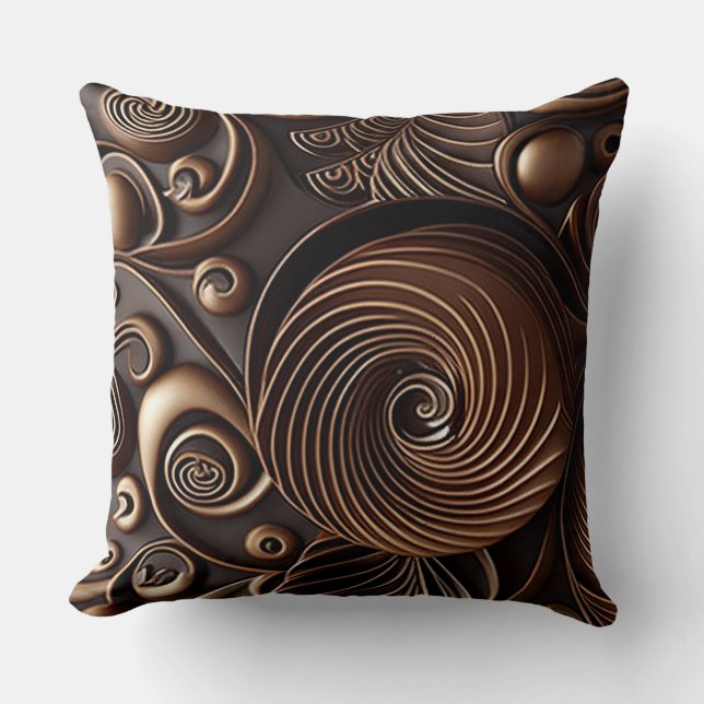 Coussin décoratif au chocolat (Recto)