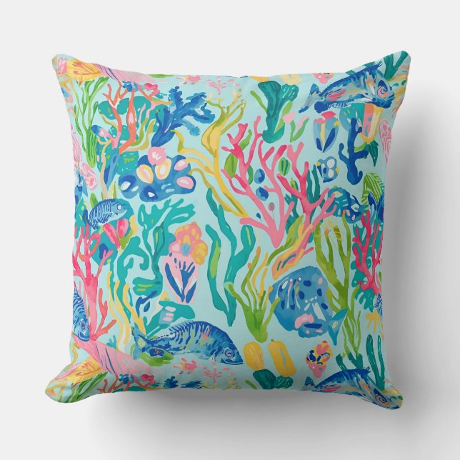 Coussin décoratif au motif graphique élégant (Recto)