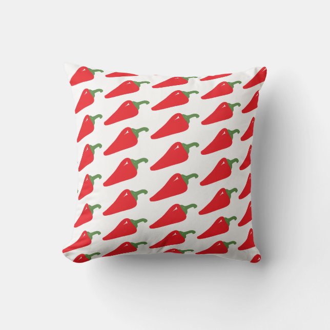 Coussin décoratif aux piments rouges pour canapé (Recto)